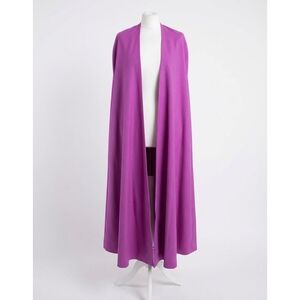 NEW VALENTINO floor length cape in vivid magenta